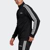 adidas Мужская спортивная куртка Essentials с 3 полосками, трикотажная, regular fit, на молнии, черная с белым DQ3070