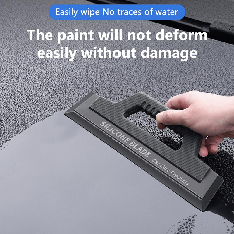 SEAMETAL Soft Silicone Car Wash Wiper Handy Squeegee Water Window Wiper Drying Scraper Blade With Handle