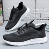 Shoes Men's Spring New Fly-woven Sports Shoes Middle-aged and Elderly Walking Shoes Soft-soled Comfortable Elderly Shoes