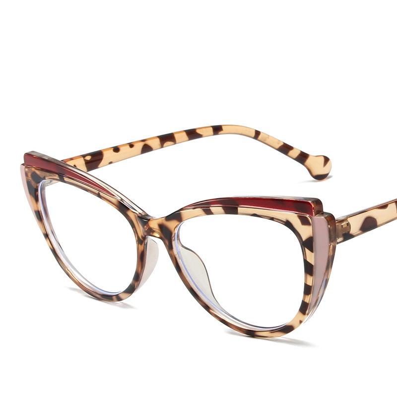 Модная ретро двухцветная оптическая оправа для очков, женская пластиковая оправа «кошачий глаз», анти-синий свет, очки