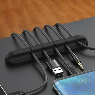 Органайзер для кабелей, намотка для USB-кабелей, настольные зажимы для организации, держатель для кабелей