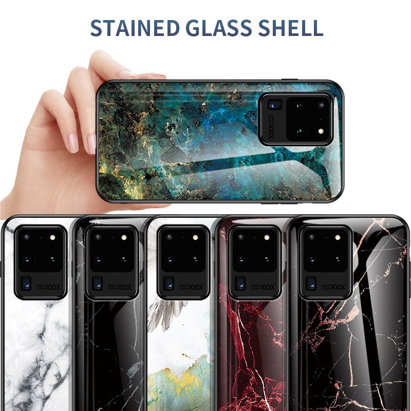Чехол для Samsung Galaxy Note 8 9 10 20 S8 S9 S20 Plus Lite S20 Ultra S10 Plus Lite S10e, чехол из мраморного закаленного стекла, задняя крышка
