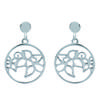 [H6162] - Silver 'Flora' Silver Earrings - 14 Mm