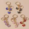 Enamel Butterfly Keychain Animal Keyring Pendants for Women Girl Handbag Accessories DIY Jewelry Gifts