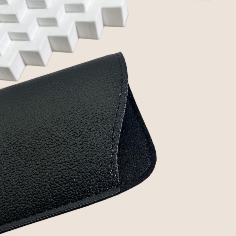 Чехол для очков из искусственной кожи, держатель для солнцезащитных очков, черный