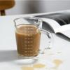 70/150ML Espresso Glass Cup Wooden Handle Measuring Cup Milk Latte Jug Coffee Supplies Kitchen Mug Drinkware Double Bottom