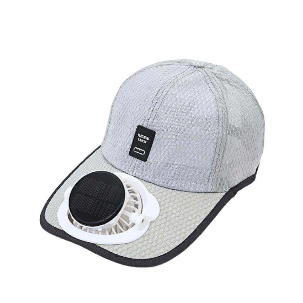 Strong Wind Baseball Cap with Fan UV Protection Breathable Mesh Sun Hat  Beach