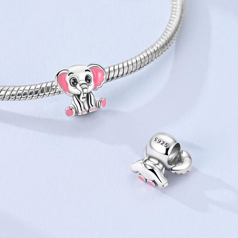 Original 925 Sterling Silver Charms Cute Elephant Bead Fit Original Bracelet For Women DIY Accessories Jewelry Gift