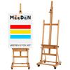 Мольберт MEEDEN из бука, большой, деревянный, с регулируемым углом наклона, подвижный, с вертикальным хранением, в комплект входит лоток для хранения, совместимый с натянутыми холстами, холст до