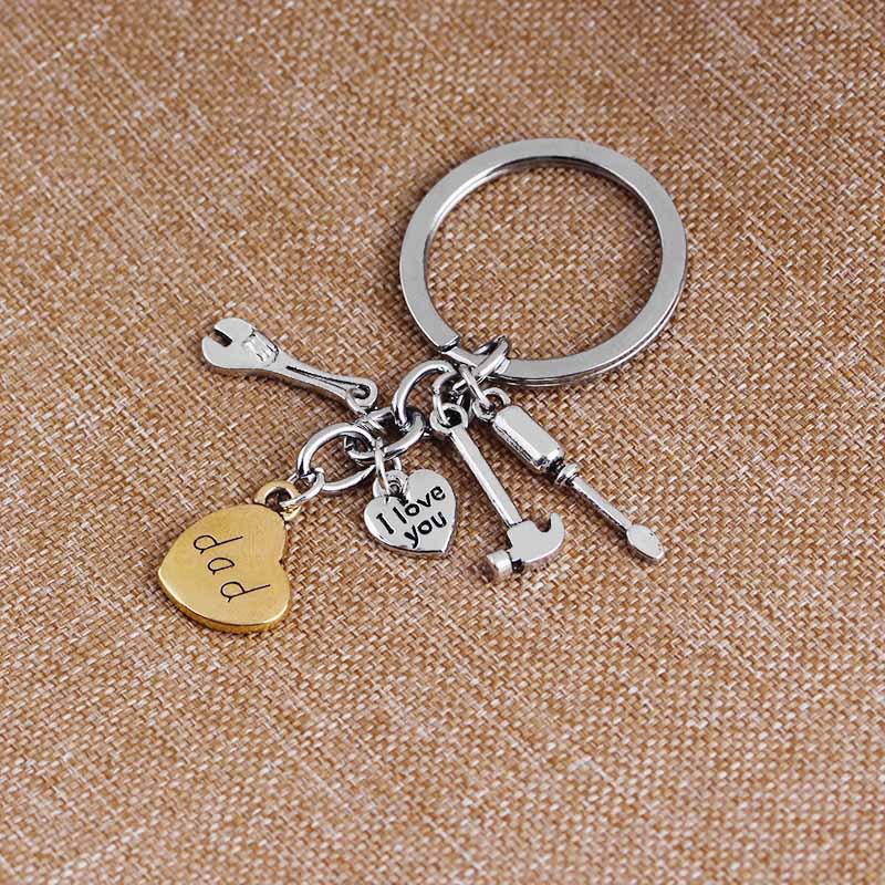 New Creative Letter I Love You Dad Pendant Keychain Repair Keyring Key Chains Father 's Day Gift