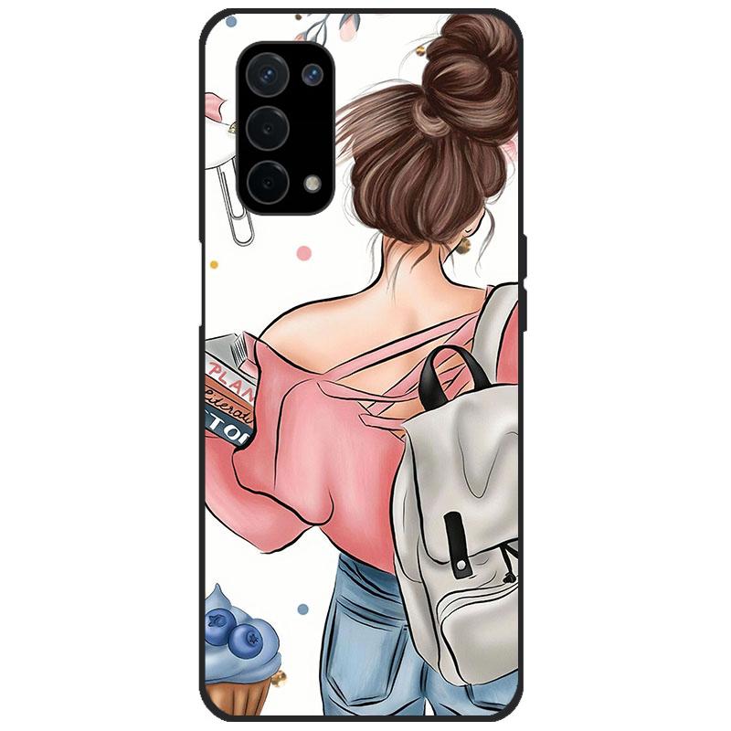 Чехлы для телефона для Oppo A54 A74 A93 A93s 5G Чехол Силиконовый Мягкий ТПУ Защитная задняя крышка для Oppo A74 4G Чехол Милый Кот Сумка Бампер