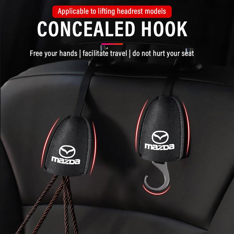 1/2 шт. Кожаные крючки на спинку сиденья автомобиля, портативная вешалка для сумок для Mazda 3 6 CX5 2 CX3 CX9 MX5 RX8 Axela Demio MS CX5 2 Axela Demio Atenza MS GJI BK MP