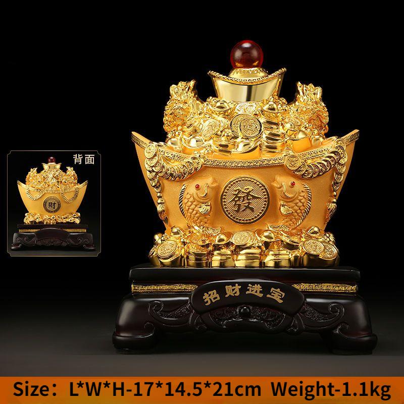 Чжаоцай Привлекает Богатство Золотые Слитки Украшения Горшки с Сокровищами Предметы Домашнего Обихода Подарки на Открытие Гостиные Украшения на Новоселье