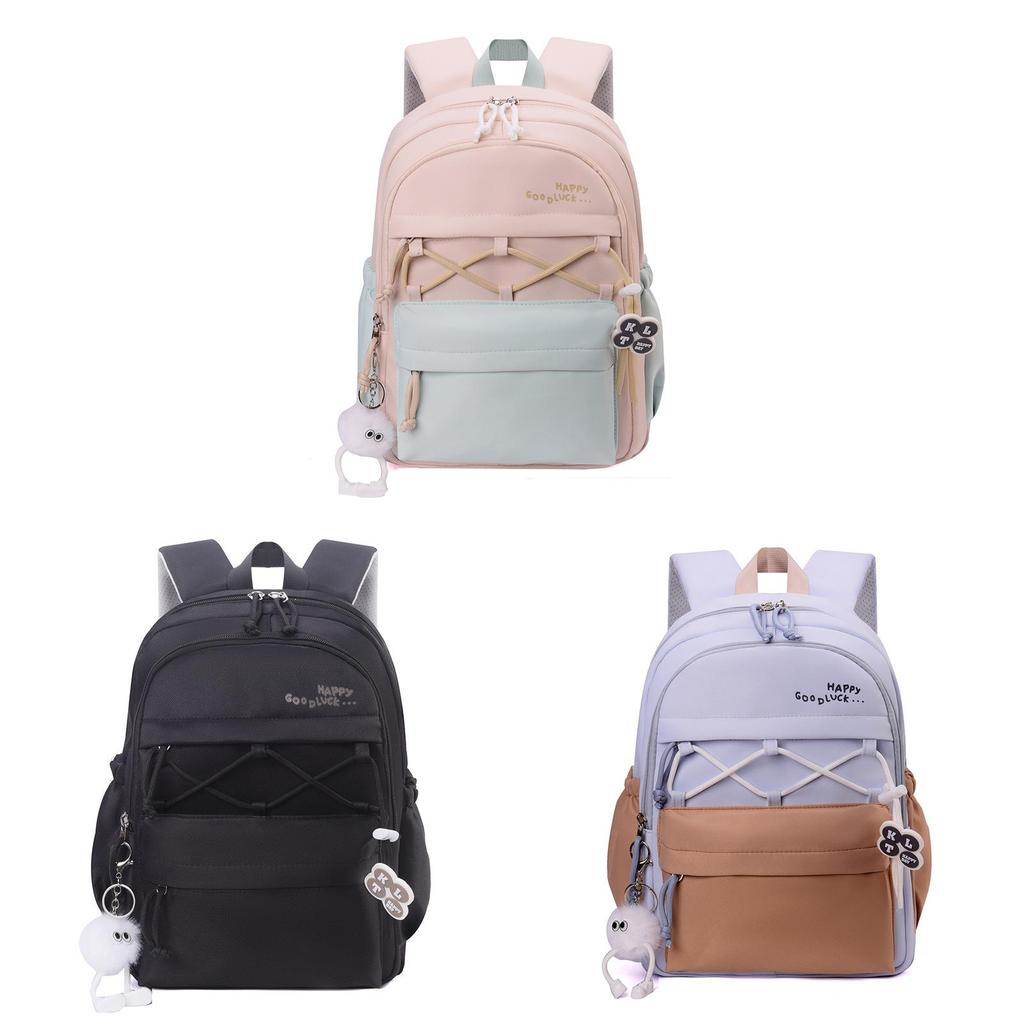 Oxford Fabric Kids School Backpack With Letter Pattern For First Grade Students