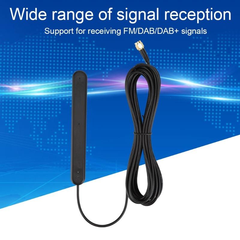 FM DAb DAb Цифровая радиоантенна 5M SMA 20db 5v 15mA Клейкая монтажная антенна