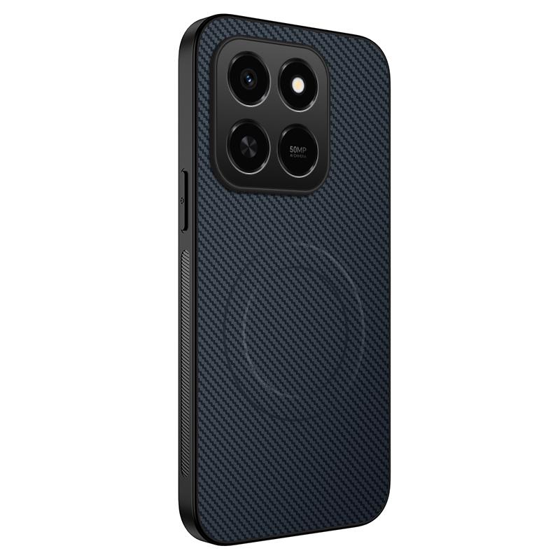 For Honor X7d 4G/Honor 400 Smart Case Compatible with MagSafe WANLONFENG TQ Series Carbon Fiber Texture PC TPU Phone Cover
