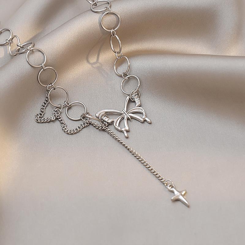 Ожерелье-чокер с кисточками и сердцем, женское серебряное ожерелье-цепочка на шею, ювелирные изделия