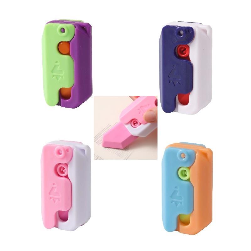 Новая мультяшная 3D гравитационная игрушка-ластик в виде морковки для студентов, креативная канцелярия для снятия стресса, фиолетовая оболочка)