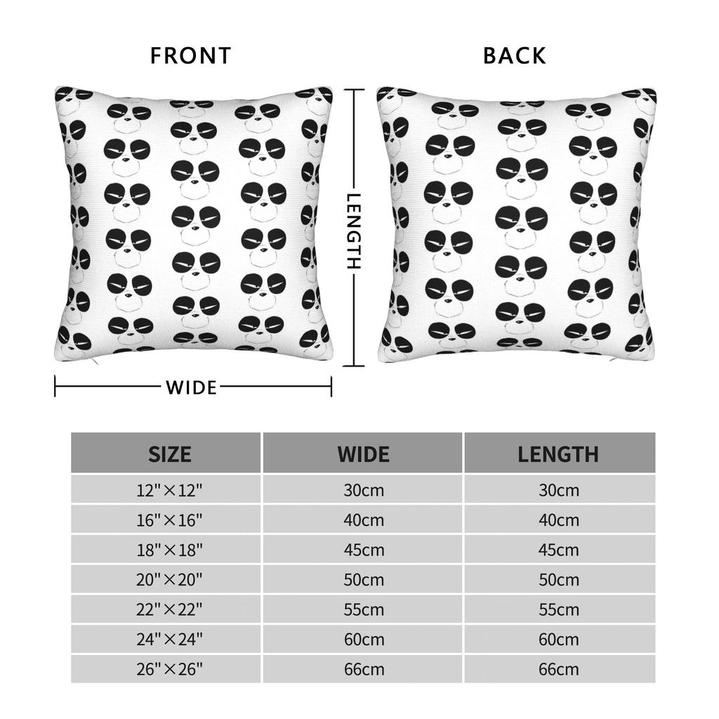 Panda Genma Saotome Square Pillow Cases Ranma Anime Manga Cushion Covers Funny Polyester Decorative Pillowcase For Sofa 45X45Cm