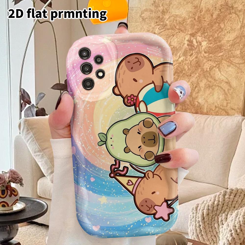 Phone Case: 2D Flat Samsung Galaxy A34 A35 M05 M06 S20 S22 S21 FE Plus 5G Protective Case, Couple Style, Rainbow Starry Sky, Christmas and Halloween G