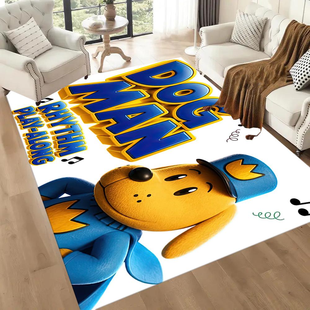 Dog Man Square rugs are a great choice for living rooms, bedrooms, home décor, and as gifts.