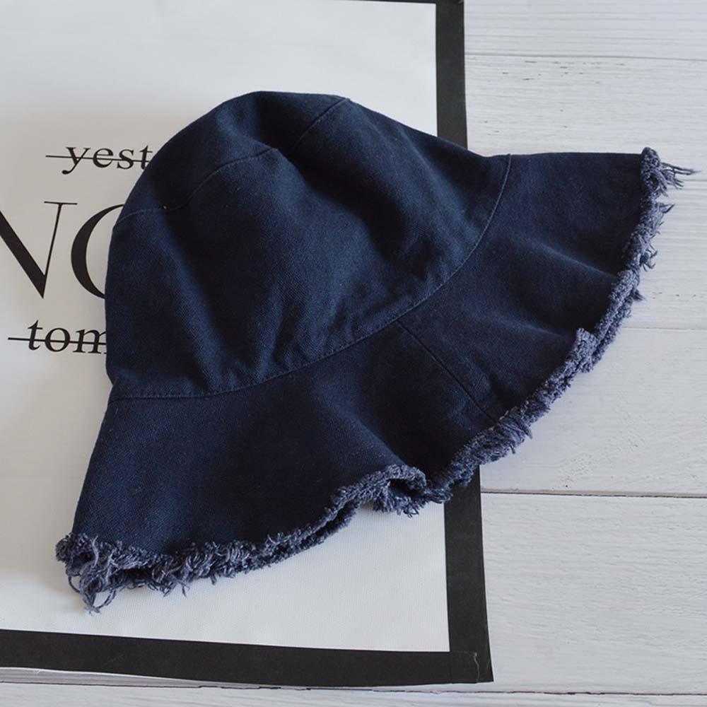 Sunshade Thin Bucket Hats Foldable Sun Protection Basin Cap Raw Edge Fisherman Hat Sport