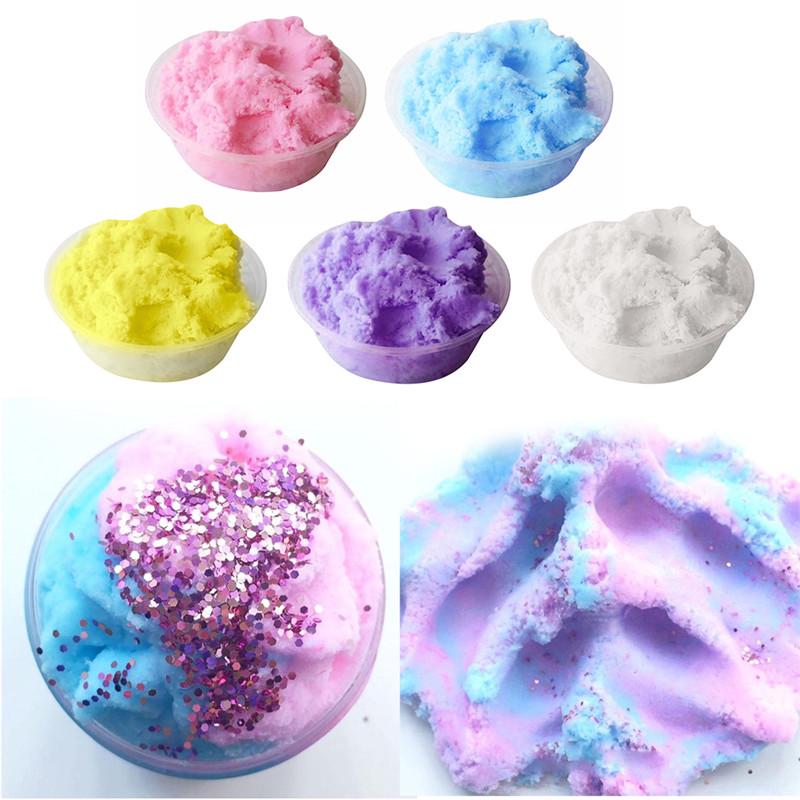 Colorful Mixing Cloud Slime Squishy Scented Stress Kids Clay Kids Toy Sludge Cotton Mud To Release C
