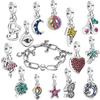 925 Silver Me Series Starfish Moon Pineapple Small Charms Pendant Beads Fit Original Fashion Me Bracelet Women Jewelry DIY