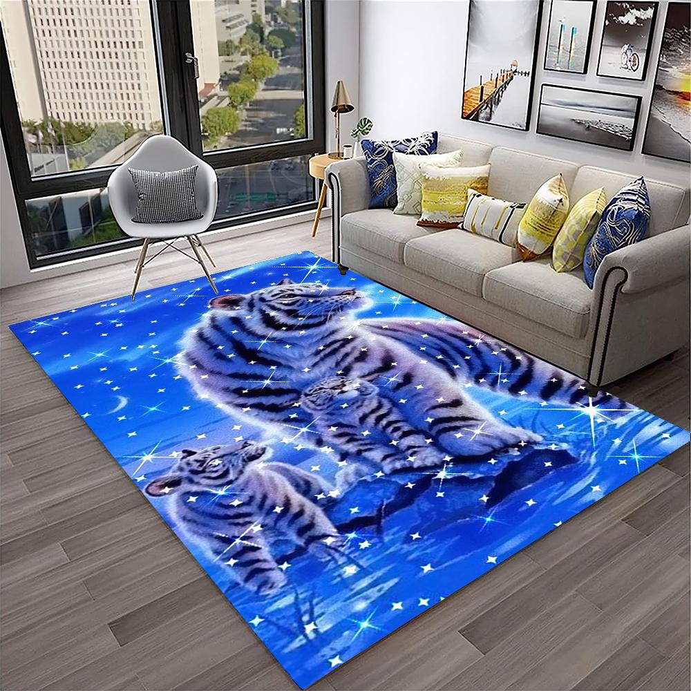 3D Ковер с мультяшным животным Тигром мечты для дома, гостиной, спальни, под диван, придверный коврик, декор, коврик для детской игровой зоны, нескользящий коврик для пола