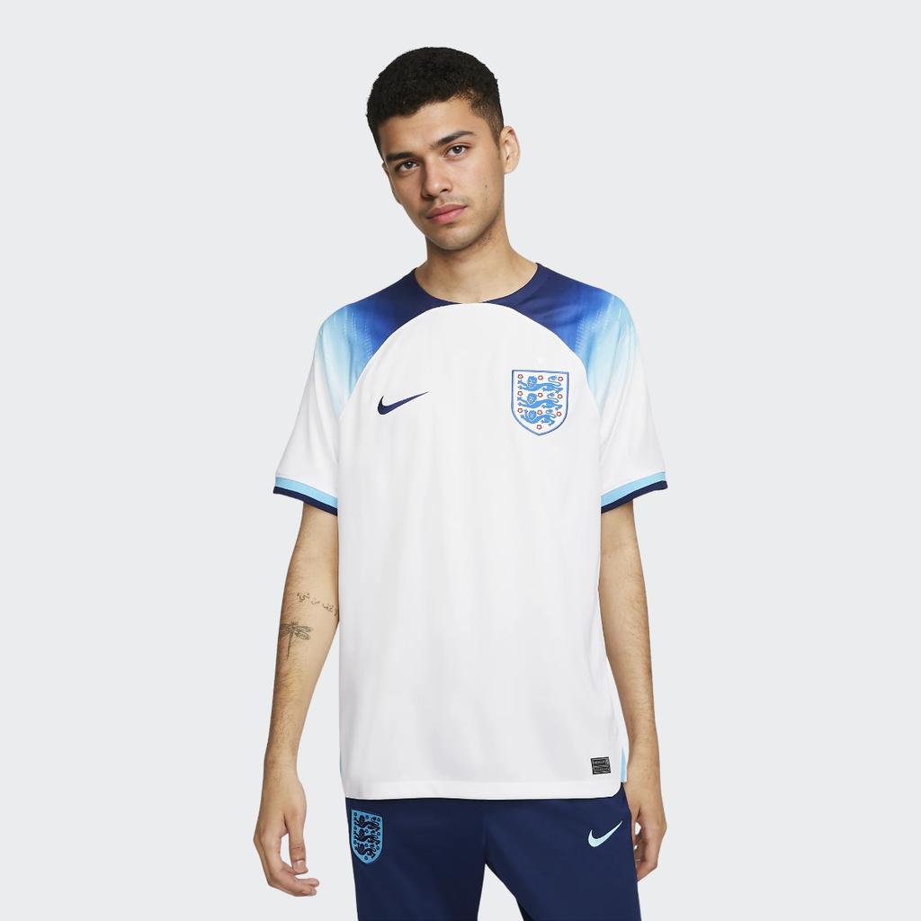 Nike Домашняя майка стадиона Англии 2022/23, белая/синяя Fury/Blue Void, мужская уличная одежда DN0687-100