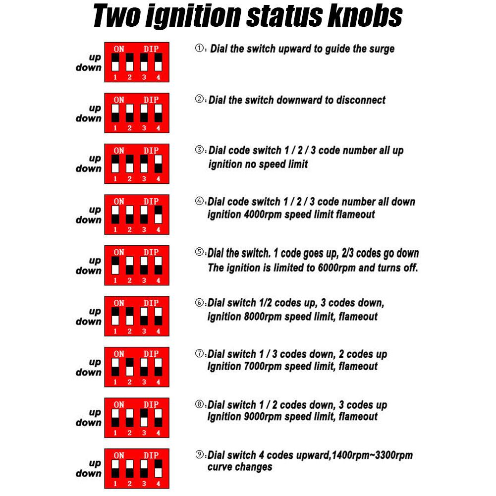 Мотоцикл модифицированный зажигание Cdi с DIP-переключателем Cg125 Ac Racing Wy125 13009000 об/мин Cdi 5pin Limit Cdi Speed D7l0