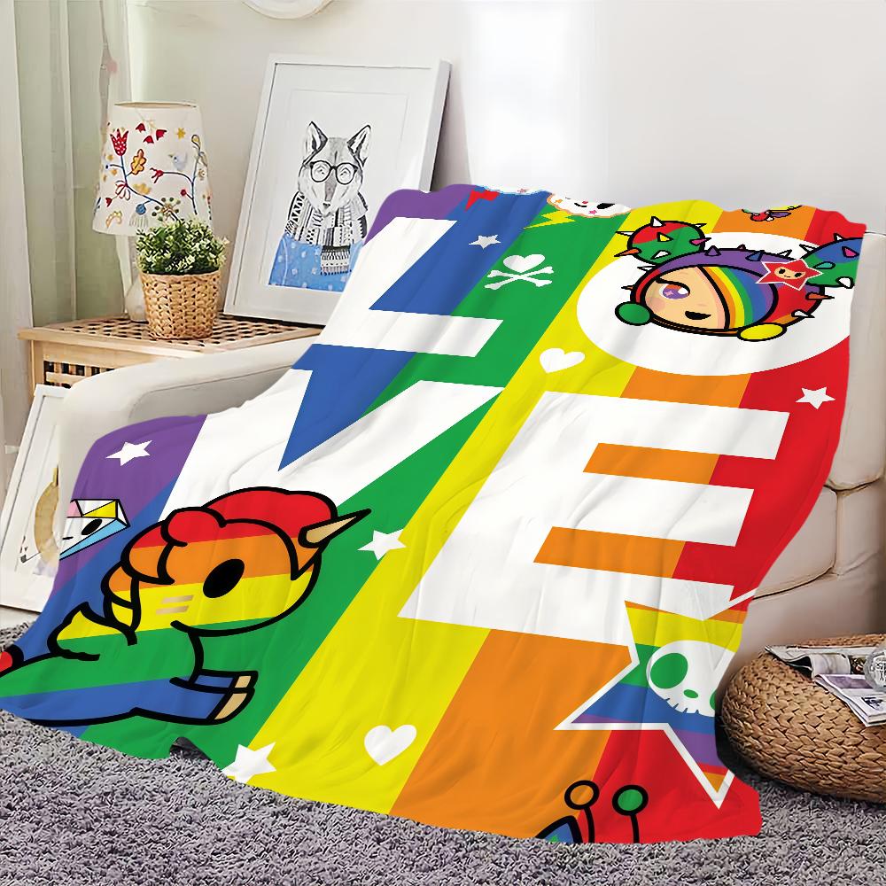 Модные Милые мультяшные одеяла Фланелевые теплое удобство T-tokidoki мягкое плюшевое одеяло для дивана гостиной офиса спальни дорожный подарок