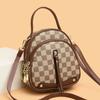 New Handbag Single Shoulder Crossbody Bag Mini Double Backpack Checkerboard Multi-layer Waterproof Fashionable Hot Mom Bag
