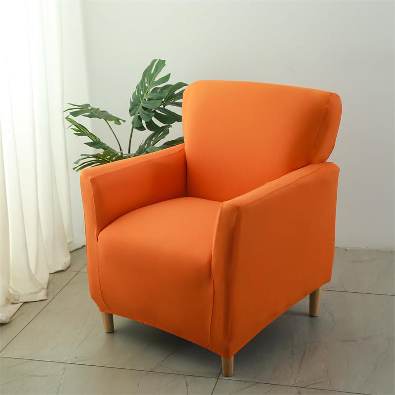 Solid Color Club Tub Sofa Cover Stretch Armchair Covers Elastic Single Couch Slipcover for Study Bar Counter Living Room