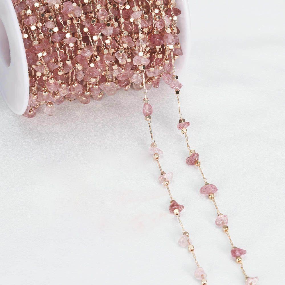 Crystal Findings For DIY Beads Chains Handmade Accessories Stone Chain Necklace Bracelet Components