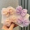 Korean-Style Spring Hair Clips: Crinkled Gauze Bow, Pearl & Butterfly Girl's Headwear