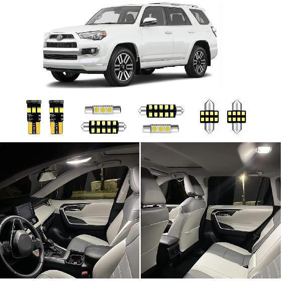 16pcs 4Runner Interior LED Lights Replacement for 2010-2019 2020 2021 2022 2023 Toyota 4Runner 6000K Super Bright White interior LED bulbs package +
