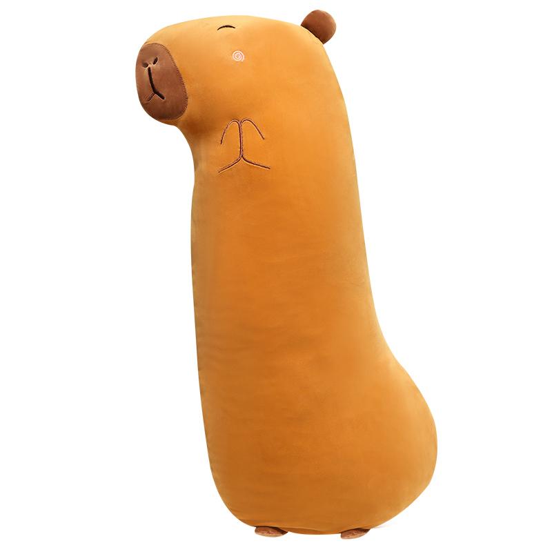 Kawaii Cartoon Capybara Plush Toy Long Pillow Creative Stuffed Hugging Body Pillow Rectangle Cushion Home Decor Gifts for Friend