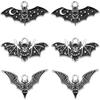 30Pcs Gothic Enamel Bat Halloween Charms, 3 Styles Alloy Vampire Pendants DIY Jewelry Making Supplies For Earrings Necklaces Bracelets