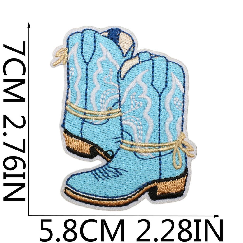 Horse Pentium Embroidery Cloth Sticker Western Denim Computer Embroidery Badge Fashion Girl Decoration Guitar Embroidery Badge Ironing