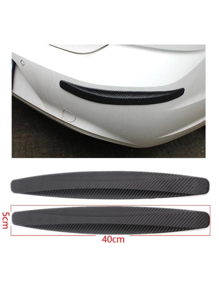 2Pc 40x5CM Car Bumper Protector Guard Anti-Scratch Strips Sticker 4PCS 14x2.5CM Car Door Protection Anti-collision Body Protect