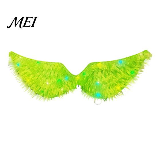 Costume Wings with Lights LED Light-Up Angle Wing, Glowing Feather Wing for Kids Girls, Accessories Fairy Props Christmas Halloween Stage Performance