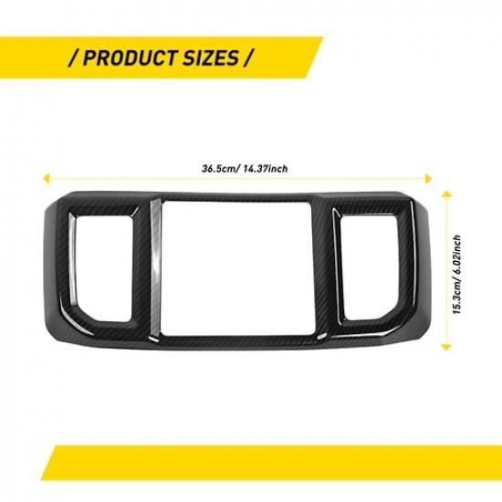 Fit 2015- Ford F150 Rear Air Vent Outlet Frame Panel Carbon Fiber Inner Trim