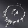Shining Claw Chain Jewelry Set Exquisite Necklace Earrings Set Pearl Necklaces Earrings  Women