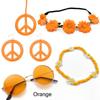 60's 70s Style Hippie Costume Accessories Set Necklace Earrings  for Groovy Party Girls
