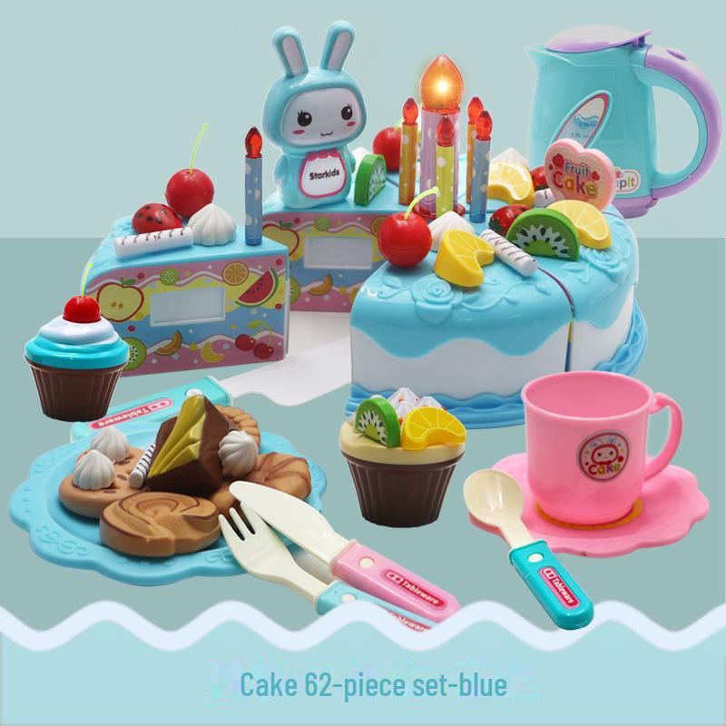 Детский игровой набор для нарезки торта и фруктов — забавные кухонные игрушки для детей 3 лет
