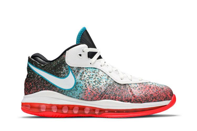 Men's Sneakers Nike LeBron 8 V2 Low Miami Nights (2021) White/Solar Red-Glass Blue-White