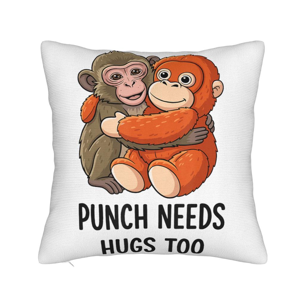 Retro Cute Monkey Punch Cute Monkey Baby Funny Animal Pillow Cover  Square Cushion Cover Pillow Case For Wedding Party Decor