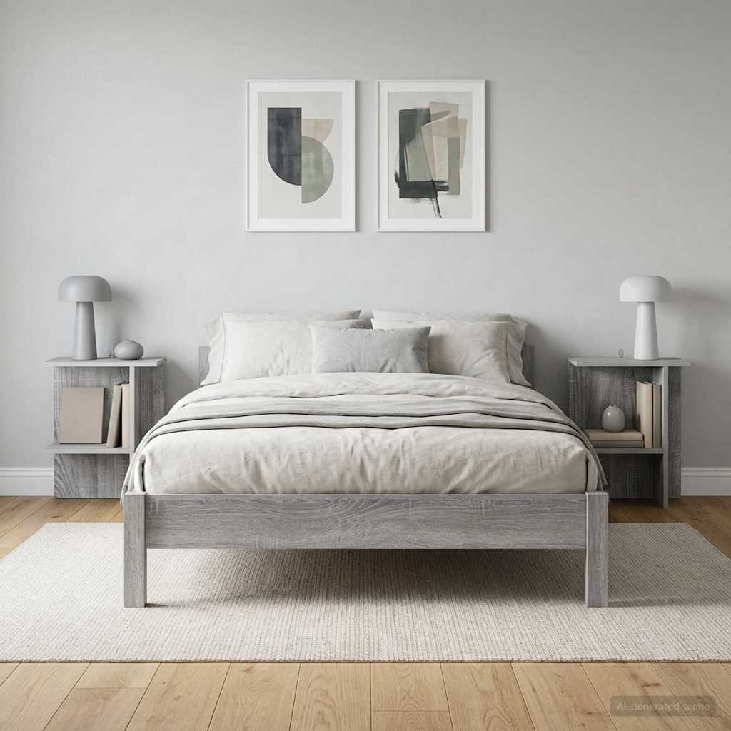 Coffee Table Set of 2 Grey Sonoma 40 x 30 x 49 cm Engineered Wood