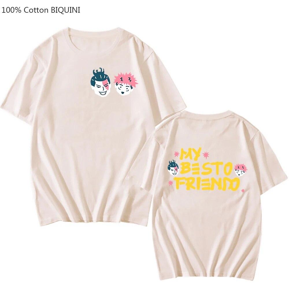 Футболка My Besto Friendo Itadori Yuji Aoi Toudou, футболка с принтом аниме, унисекс/женская летняя футболка, топы, дзюдзюцу кайсен, футболка с японским аниме